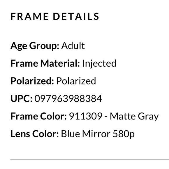 *NWT* COSTA Tailfin Sunglasses, Matte Gray Blue Polarized Lenses - Picture 8 of 10